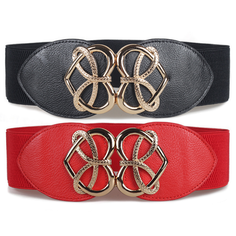 Fashion retro decorative waist belt sealing elastic belt elastic wide belt women