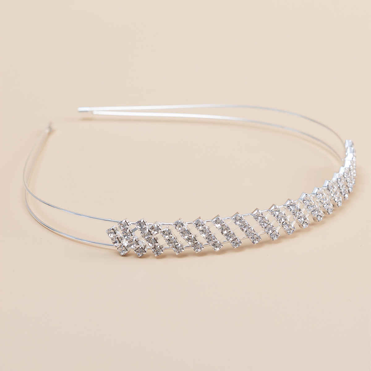 Fashionable double-layer diamond headband metal headband bride headband children's hair accessories