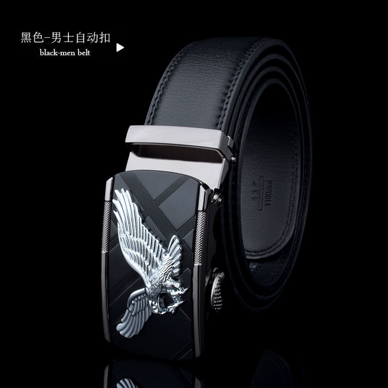 Best selling Fashion men belts genuine cow leather automatic buckle belt