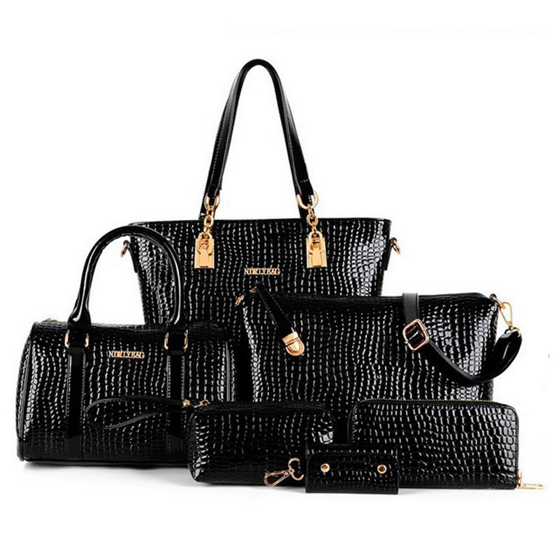 Hot sale women bags handbag sets fashionable crocodile pattern single shoulder crossbody bags for women Wholesale