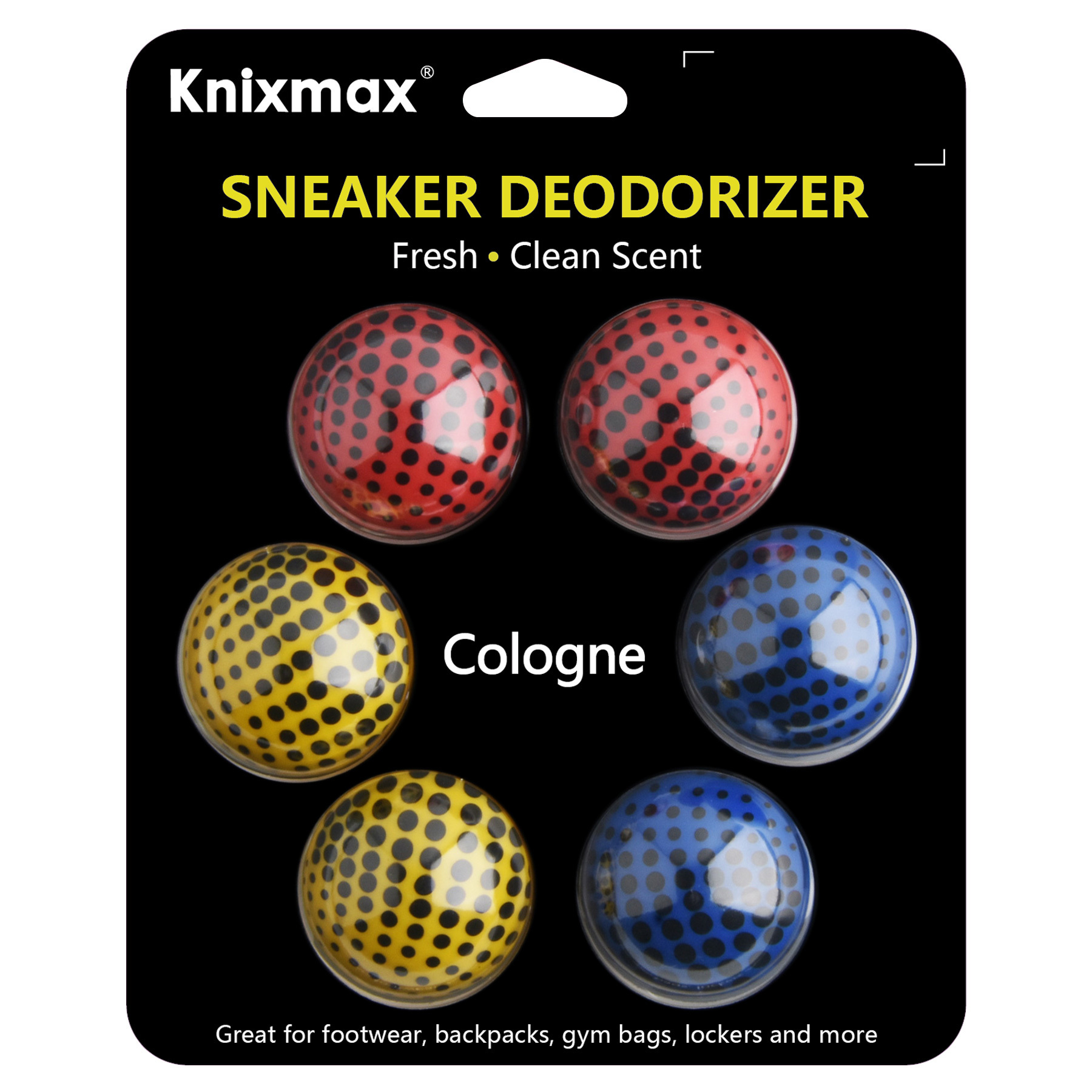 Knixmax Low MOQ Cologne Gym Bag Locker Car Air Freshener Golf Sneaker Balls Odor Shoes Deodorizer Balls