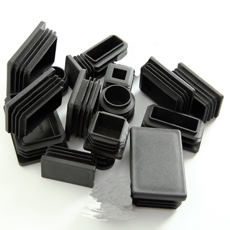 Rectangular tube plastic end cap Customized pipe fitting cap plugs steel tube end used plastic caps and plugs