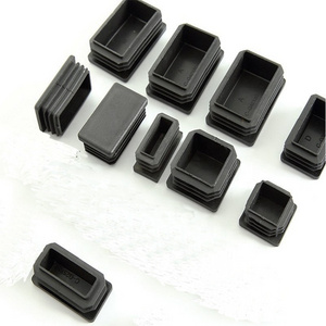 Rectangular tube plastic end cap Customized pipe fitting cap plugs steel tube end used plastic caps and plugs