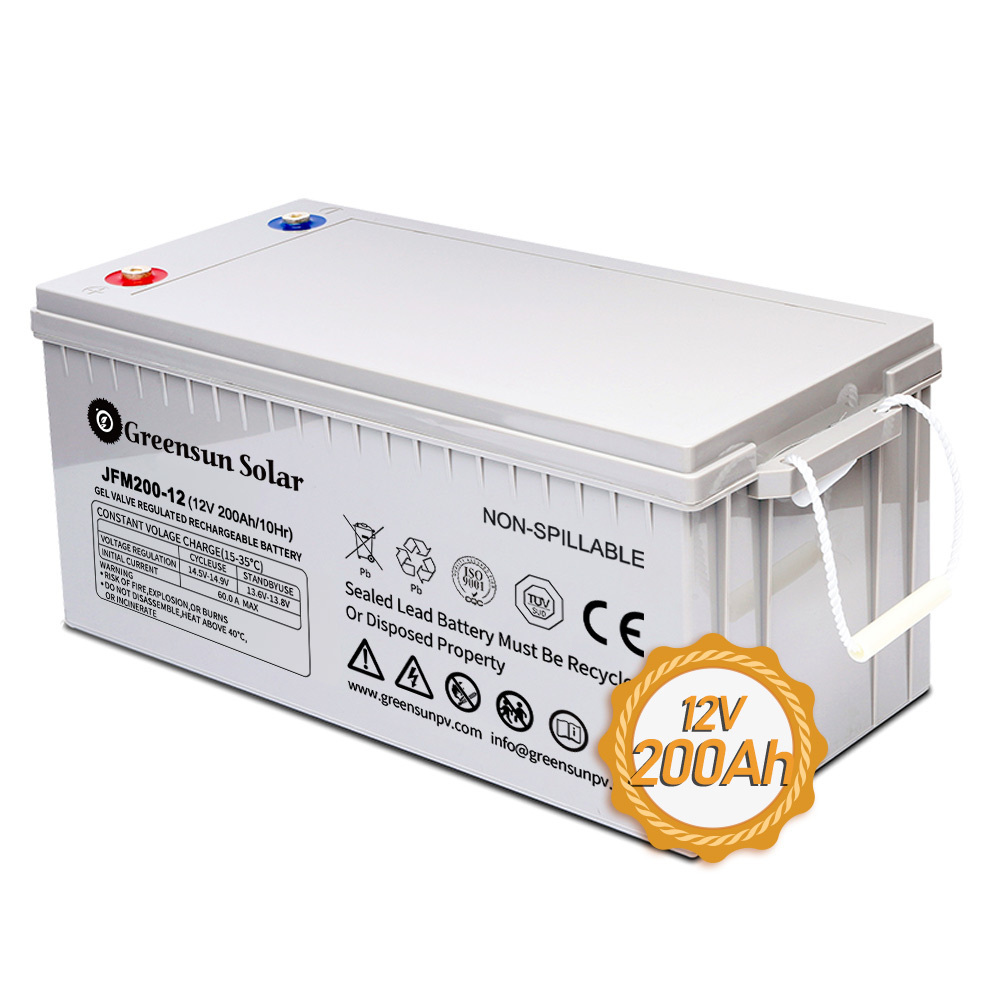 Solar deep cycle batteries 12v 100ah 200ah 300ah battery GEL AGM rechargeable battery for home