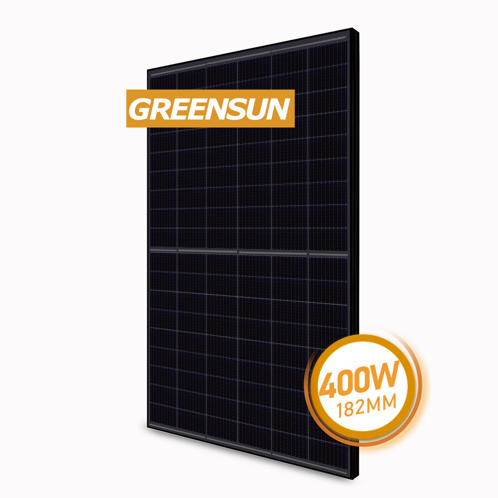 China panels manufacture Greensun black 400w portable solar panel for roof