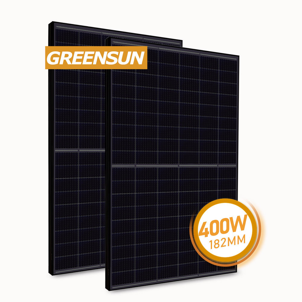 China panels manufacture Greensun black 400w portable solar panel for roof