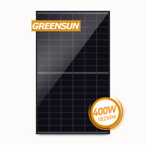 China panels manufacture Greensun black 400w portable solar panel for roof