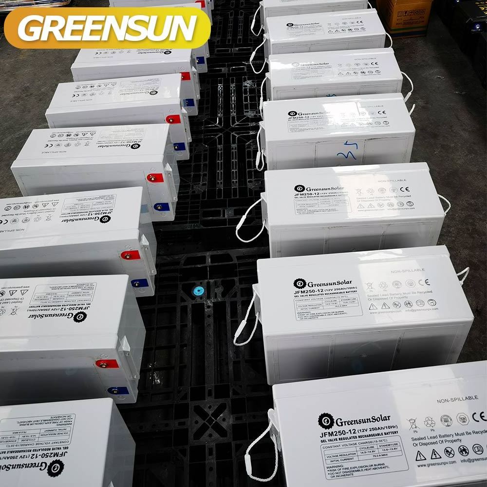 Greensun 12V 24V 48V Solar Inverter 60Ah 100Ah 200Ah 250Ah Rechargeable AGM/GEL Storage Batteries Electric Power Systems Toys