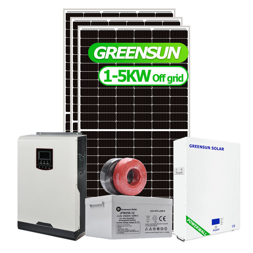 Complete Set 5000w off grid solar kit 110v 220v 5kw solar system for Home Use