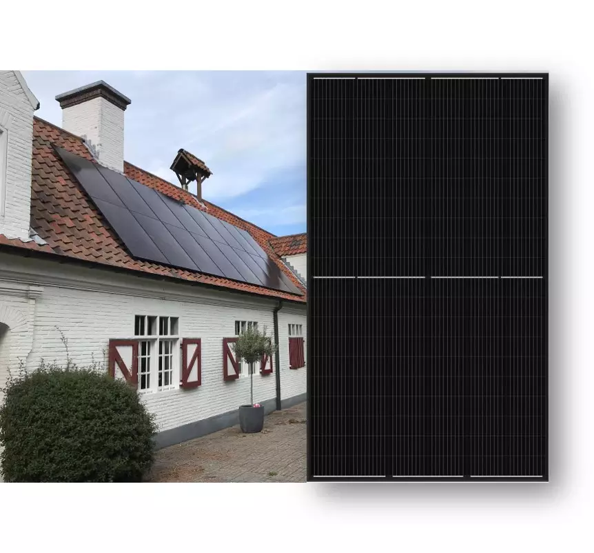 Full Black Solar Panel Rotterdam EU Warehouse 400W 450W 460W Shingled Mono Solar Panels Germany