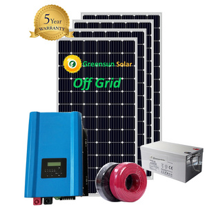 Complete Set 5000w off grid solar kit 110v 220v 5kw solar system for Home Use