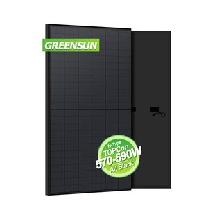 Greensun Topcon N Type 16BB All Black Solar Panel Mono 570W 580W 590W Full Black Panel Solar For Home