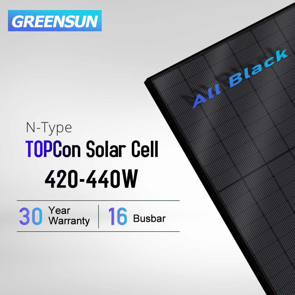 Topcon Tech 400 Watt Solar Panel Power 420w 430w 440w Dual Glass Bifacial Clean Solar Panels For PV Plant