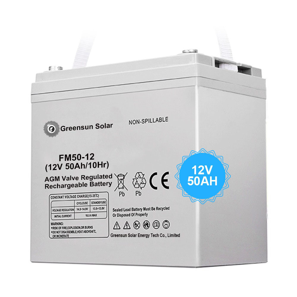 Factory Price 12 Volt AGM/GEL Solar Battery 12V 50 Ah 55ah 100ah 200ah 300ah Sealed Lead Acid Batteries lto 50ah