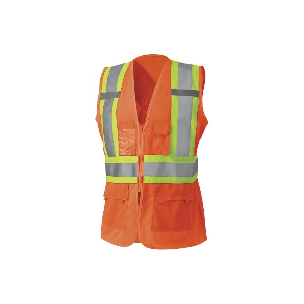 New Hi-Vis Safety Vest Reflective Driving Jacket Worker Night Security Waistcoat