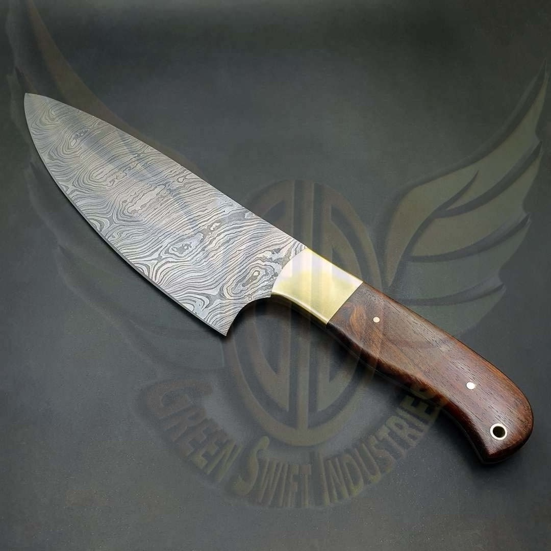 Super sharp chef knife professional cooking Japanese pakka wood handle Damascus steel laser pattern knife kitchen knives