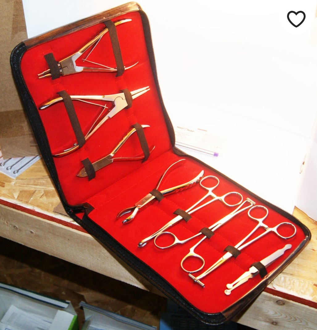 Professional Body Piercing Jewelry Tool Kit including Piercing Needles By GREEN SWIFT INDUSTRIES