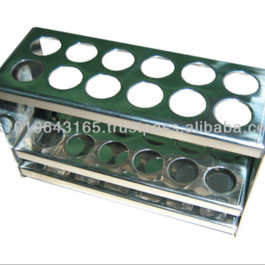 Stainless Steel Test Tube Rack 15ml Centrifuge Tube Holder 10ml Colorimetric Tube Holder 12 Holes Aperture 17mm Suitable for Hom