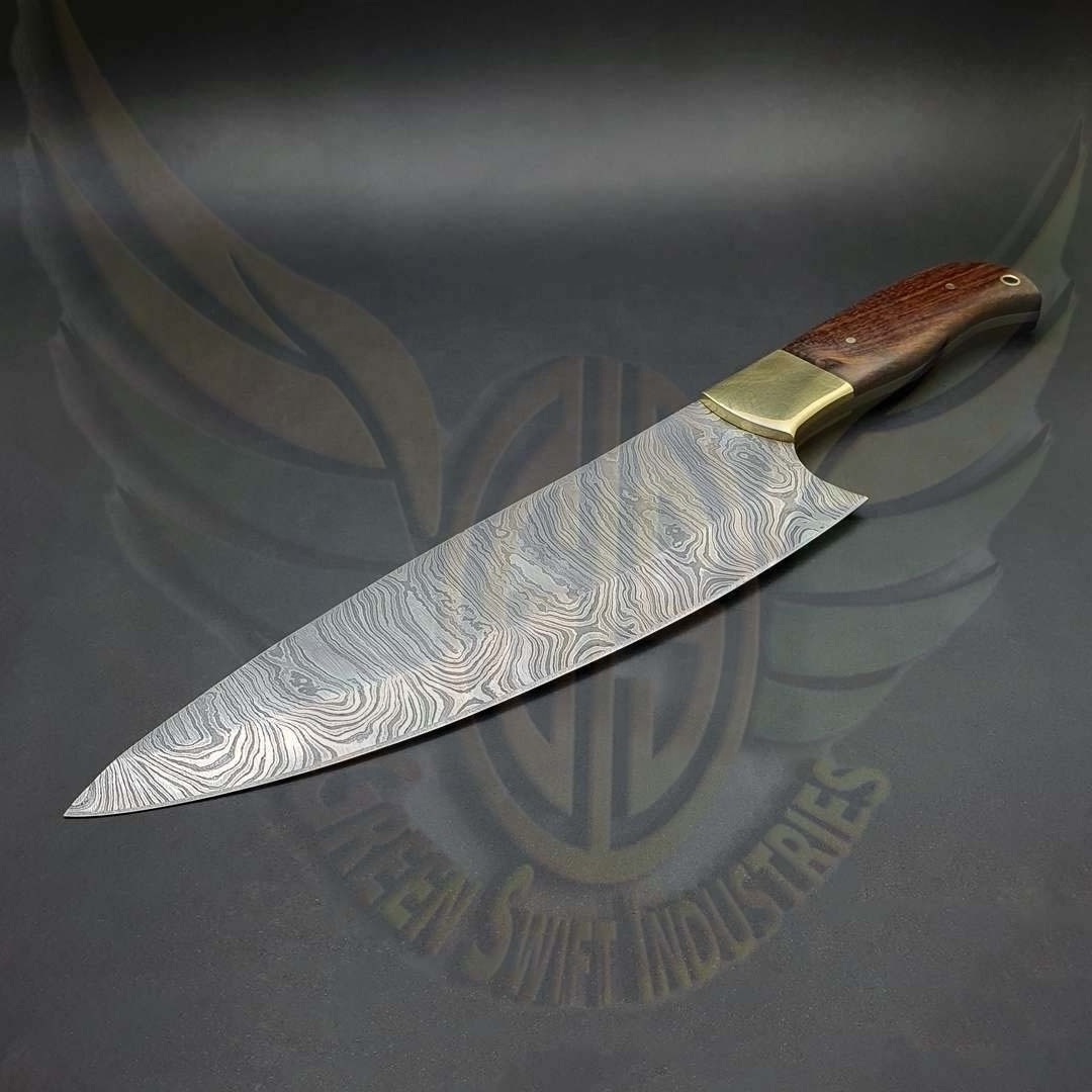 Super sharp chef knife professional cooking Japanese pakka wood handle Damascus steel laser pattern knife kitchen knives