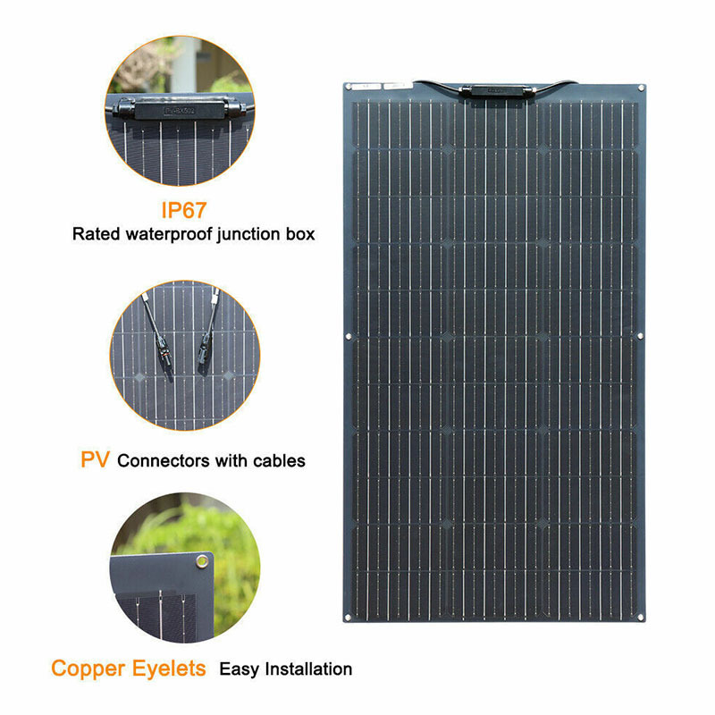 12 Volt 24V 72V Flex Portable Foldable Paneles Solares Flexible 400W 200W Motorhome EFTE Flexible Solar Panels Mono