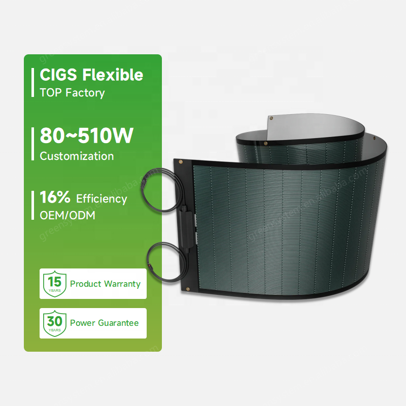 Solar Modul Flexible 80W To 510W Rollable CIGS Flexible Amorphous Silicon PV Solar Panels