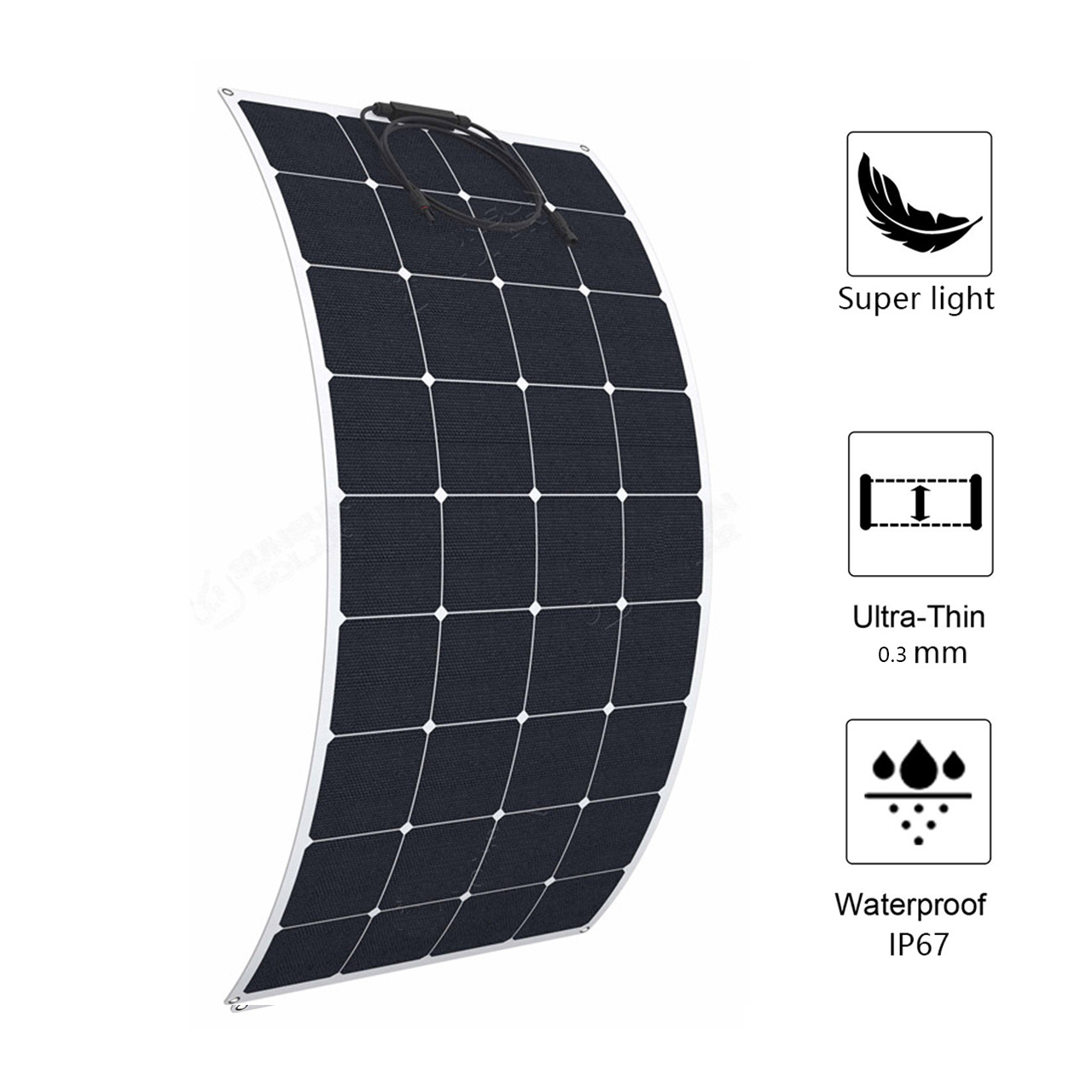 Round Panel Solar Flexible 380w 450 White Flexible Solar Panel  65 W 160w 18v Flexible Solar Panel EMS