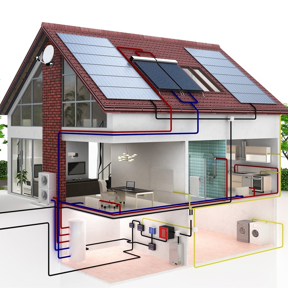 On Grid And Off Grid Hybrid 5KW ~ 40KW Solar Panels With Battery And Inverter Complete Kit Solar Energy Power System