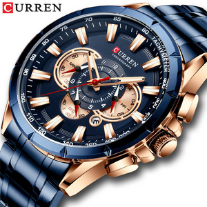 CURREN Top  Brand Men Watch Quartz Wristwatch Sports Chronograph Clock Male Stainless Steel Band Fashion Business Watch