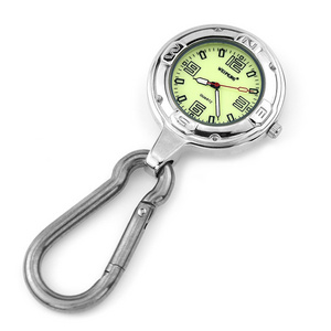 Multifunctional Luminous Outdoor Pocket Watches Nurse Pocket Watch Keychain Fob Clock with Battery Doctor Medical Vintage Watch