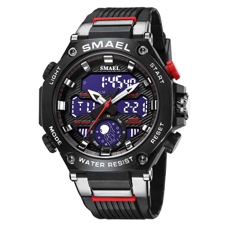 SMAEL 8069 Sport Watch Men Watches Waterproof 5Bar Dual Time Men's Watches Shock Resistant Alarm Clock montre homme