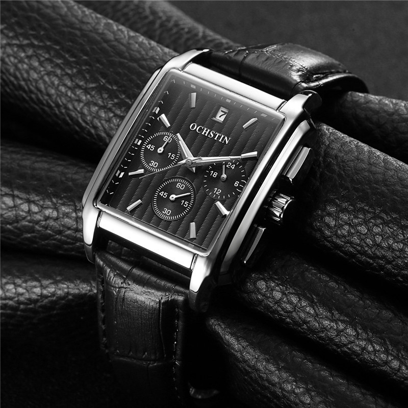 OCHSTIN Clocks 063 Chronograph Sport Clock Top Brand Luxury Men's Rectangle Watch Men Male Casual Quartz Wrist Watches