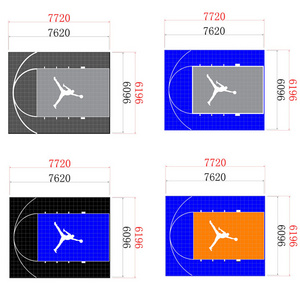 Pp Suspended Plastic Interlocking Basketball Court /tennis Court/Futsal Court Assembled Floor For outdoor Sport tiles