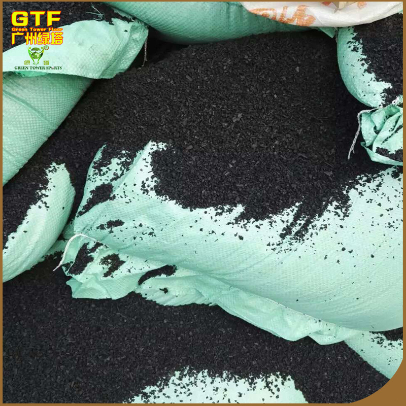 Rubber granules for Artificial Grass Turf sports field Infilling.