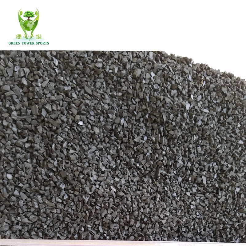 Black recycled SBR rubber granules for infill artificial grass