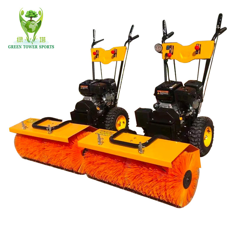 Small portable brush machine for installation and maintenance of artificial grass (installation and daily