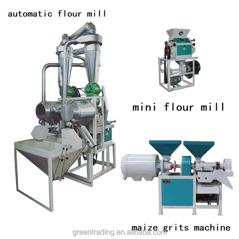 100-500kg/h Hot sale corn flour processing equipment small mini flour mill wheat maize flour milling machine