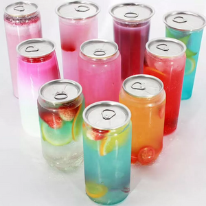 350ML 500ML Custom Empty Plastic Juice Bottles Can Juice PET Soda Beer Pop Can Bottle PET Cans