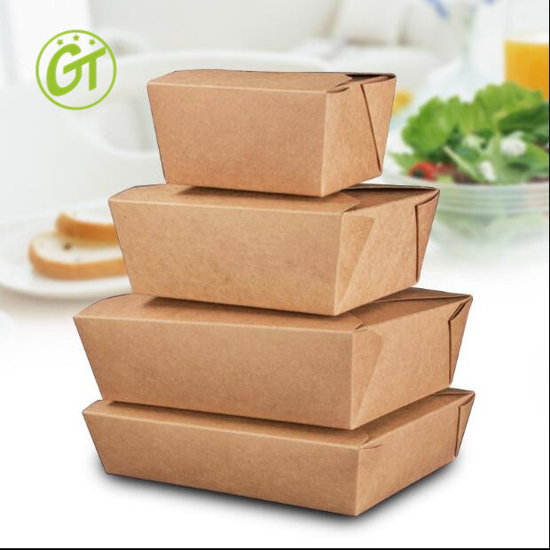 Foodgrade take away food containers delivery take out paper food boxes salad box for packaging grease proof