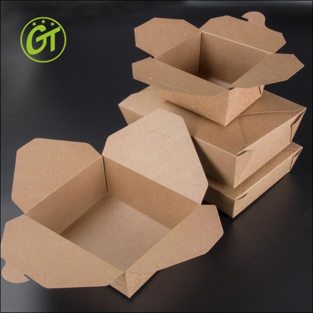 Foodgrade take away food containers delivery take out paper food boxes salad box for packaging grease proof