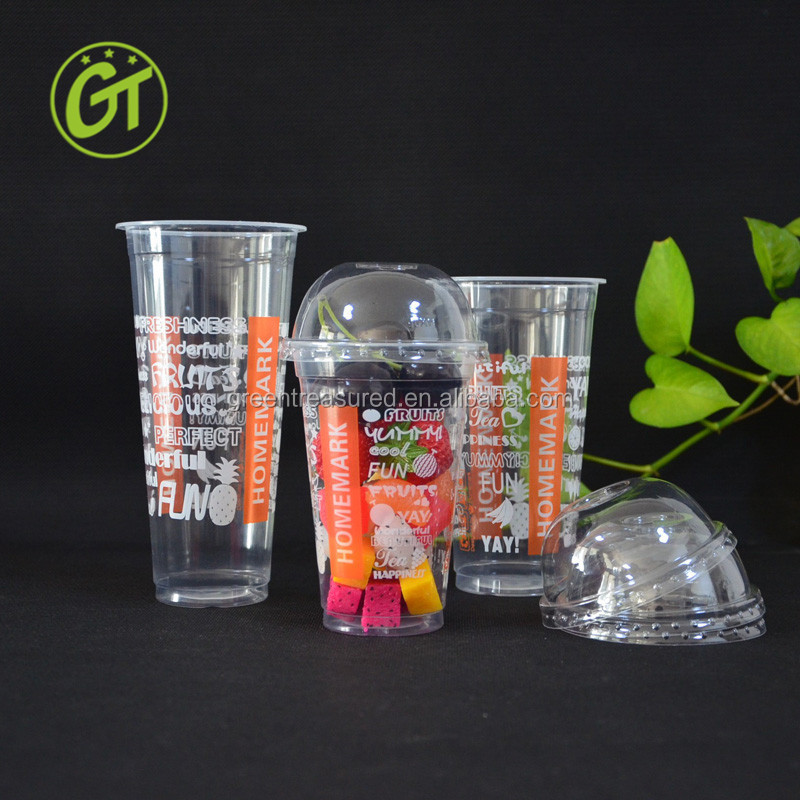 frozen yogurt plastic cup with lid wholesale lemonade plastic cups with custom design biodegradable plastic juice cups with logo