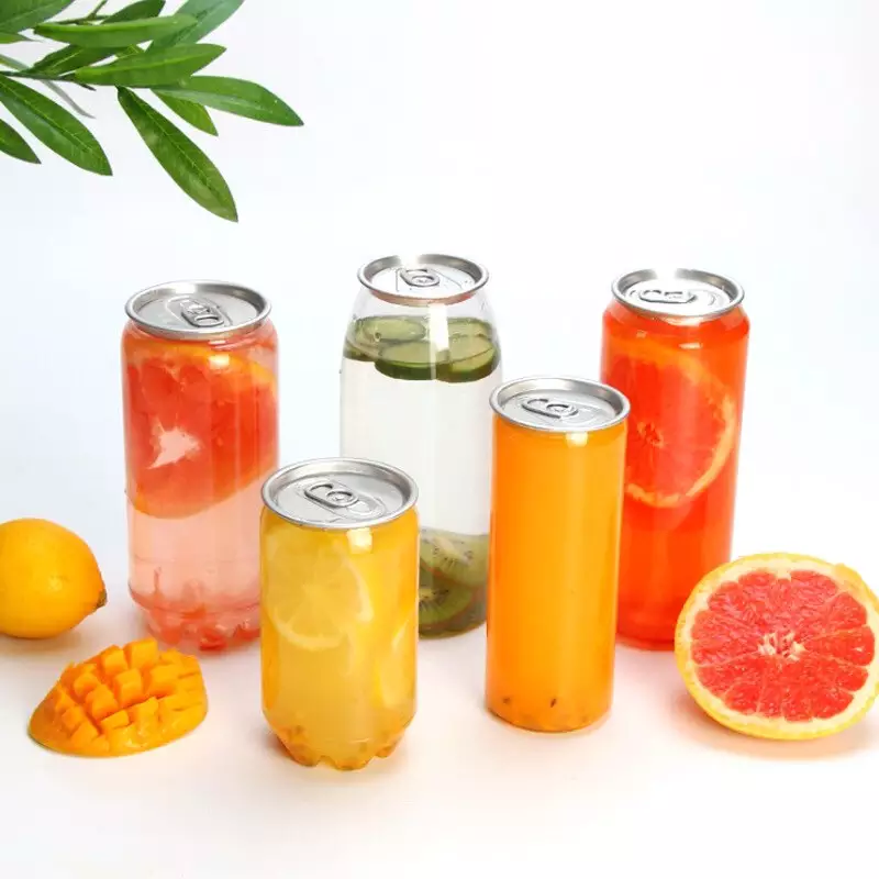 350ML 500ML Custom Empty Plastic Juice Bottles Can Juice PET Soda Beer Pop Can Bottle PET Cans