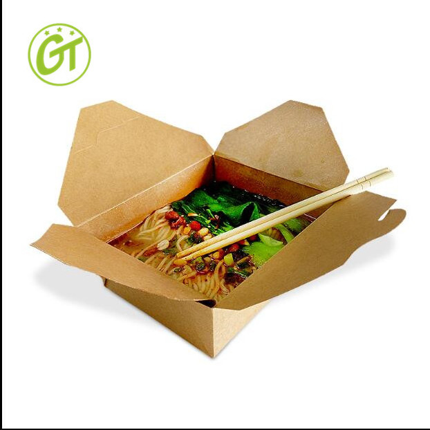 Foodgrade take away food containers delivery take out paper food boxes salad box for packaging grease proof