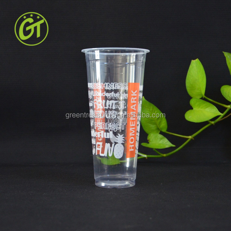 frozen yogurt plastic cup with lid wholesale lemonade plastic cups with custom design biodegradable plastic juice cups with logo