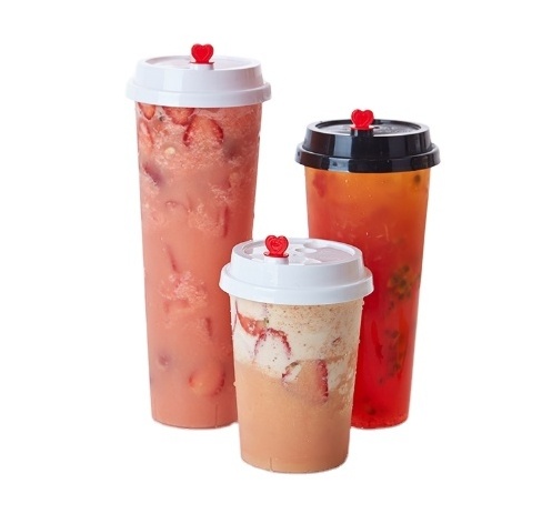 Factory Price 700ml Injection Milk Tea Cup PP Hard Plastic Boba Bubble Tea Cups