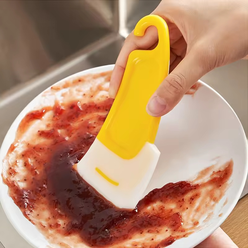 Wholesale Silicone Kitchen Spatula Pan Cleaning Scraper and Burnt-On Grease Remover Essential Baking & Pastry Tool