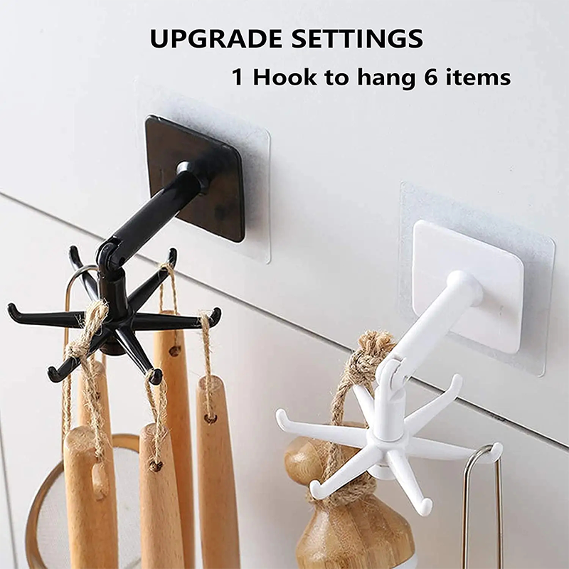 Multifunctional yanwen rotatable hook without punching and sticking hook Kitchen bathroom storage rack