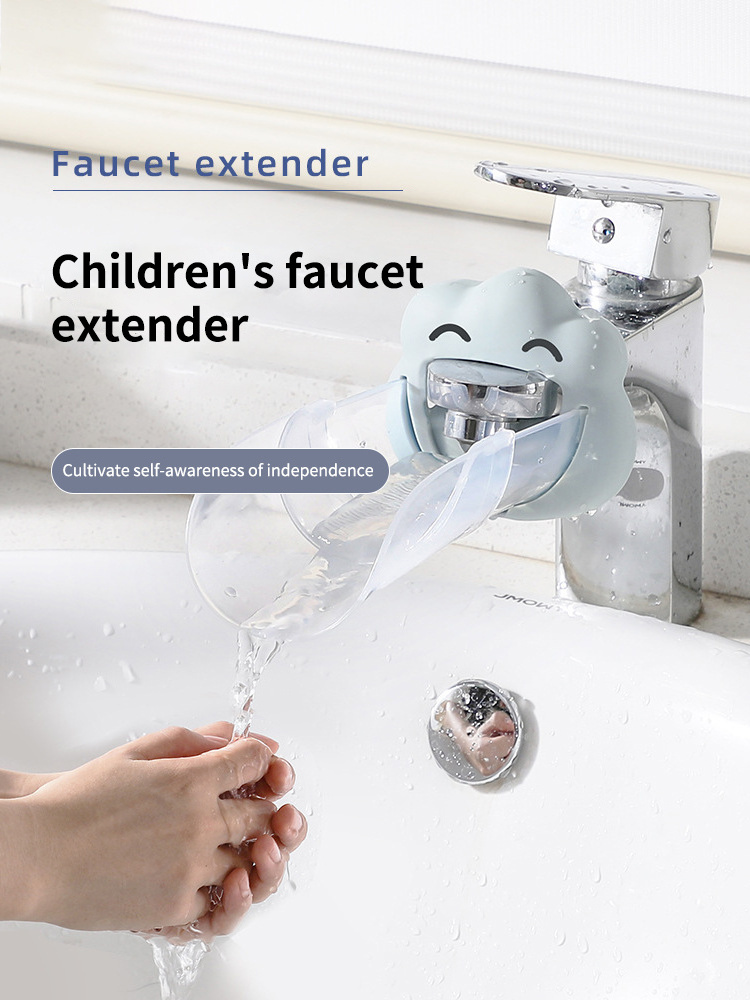 Faucet extender plastic splash proof conduit for baby hand washing extension sleeve mouth