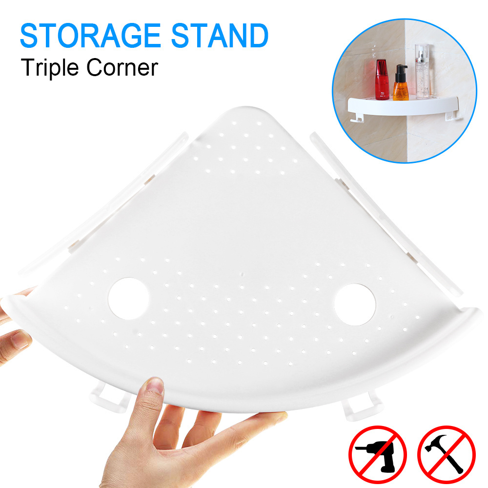 Corner Shelf Bathroom Shower Caddy Organizer for Kitchen Toilet No Drilling Bathroom Corner Shelves Shower Caddies