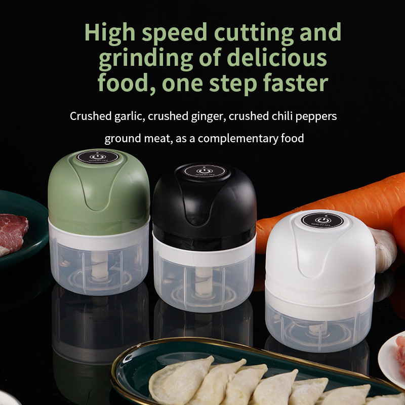 Household Mini Electric Garlic Grinder Wireless Garlic Mash Crusher Baby Food Chopper Cooking Machine Garlic Mash Machine