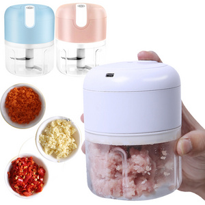 Home cooking Mini USB Wireless Electric Garlic Masher Press Mincer Vegetable Chili Meat Grinder Food Chopper Kitchen Tools